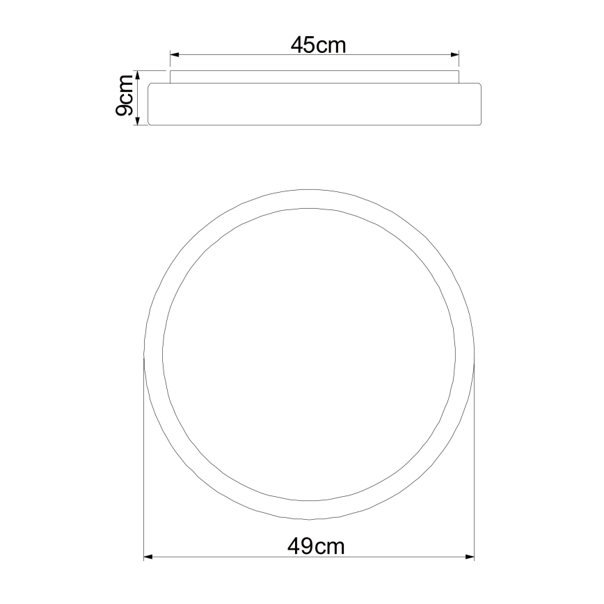 Globo - Dimmbare LED-Deckenleuchte LED/24W/230V + Fernbedienung