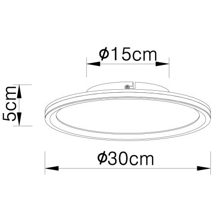 Globo - LED-Deckenleuchte LED/30W/230V d 30 cm