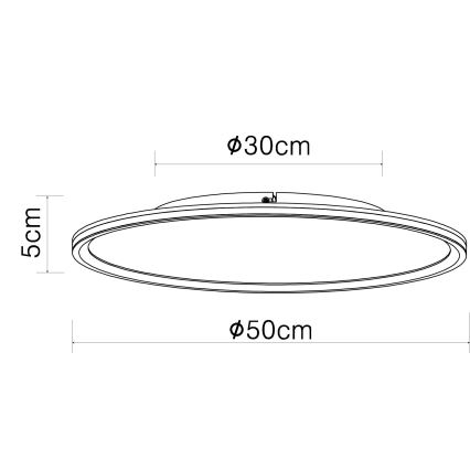 Globo - LED-Deckenleuchte LED/58W/230V d 50 cm