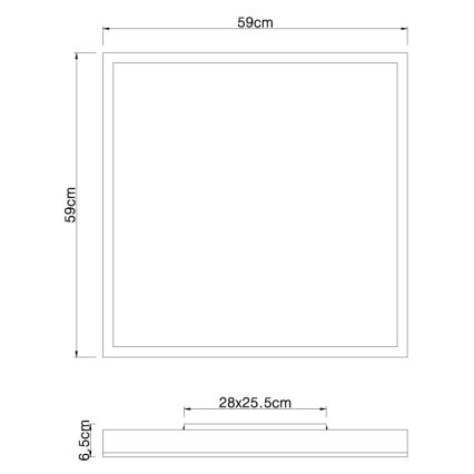 Globo - LED-Deckenleuchte LED/36W/230V