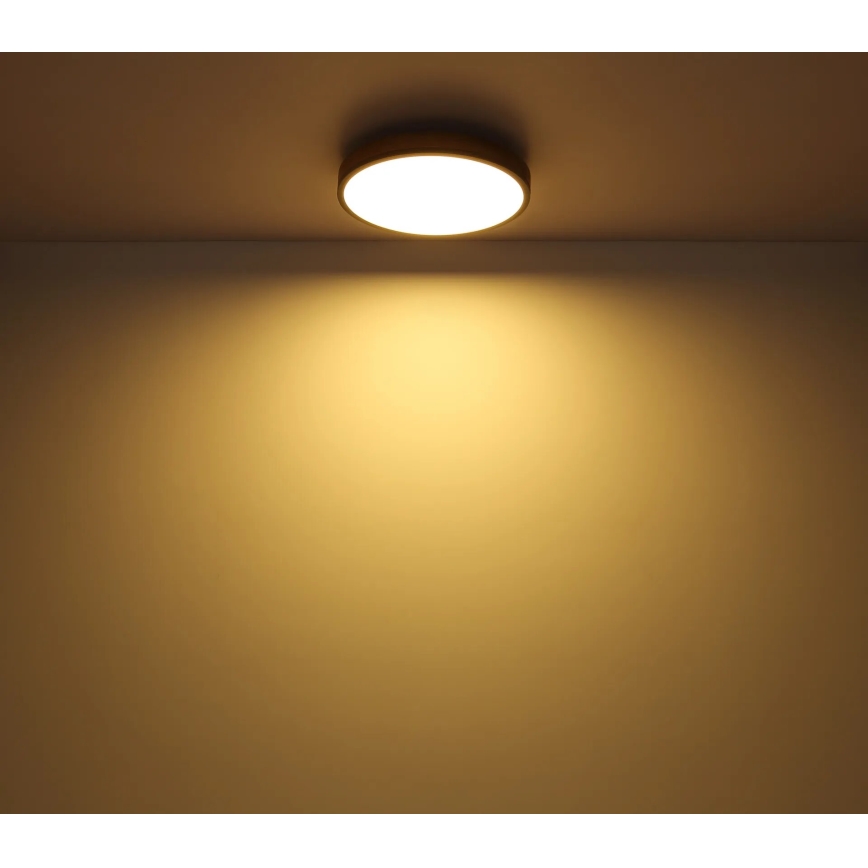 Globo - Dimmbare LED-Deckenleuchte LED/40W/230V 2700-6500K d 60 cm + Fernbedienung braun/grau