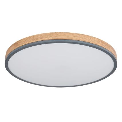 Globo - Dimmbare LED-Deckenleuchte LED/40W/230V 2700-6500K d 60 cm + Fernbedienung braun/grau
