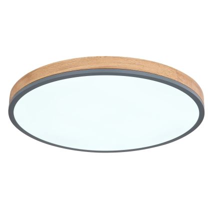 Globo - Dimmbare LED-Deckenleuchte LED/40W/230V 2700-6500K d 60 cm + Fernbedienung braun/grau