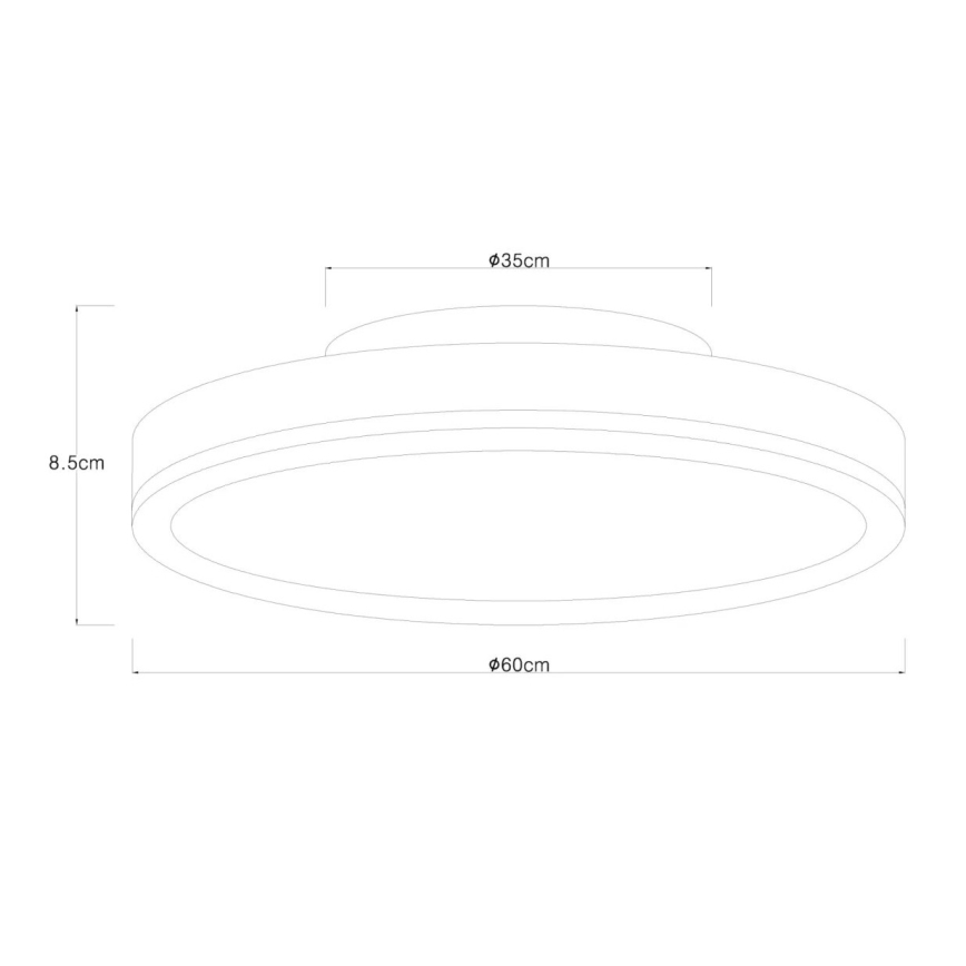 Globo - Dimmbare LED-Deckenleuchte LED/40W/230V 2700-6500K d 60 cm + Fernbedienung braun/grau