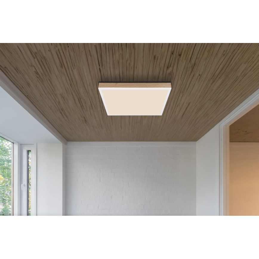 Globo - Dimmbare LED-Deckenleuchte LED/24W/230V 2700-6500K + Fernbedienung braun/weiß