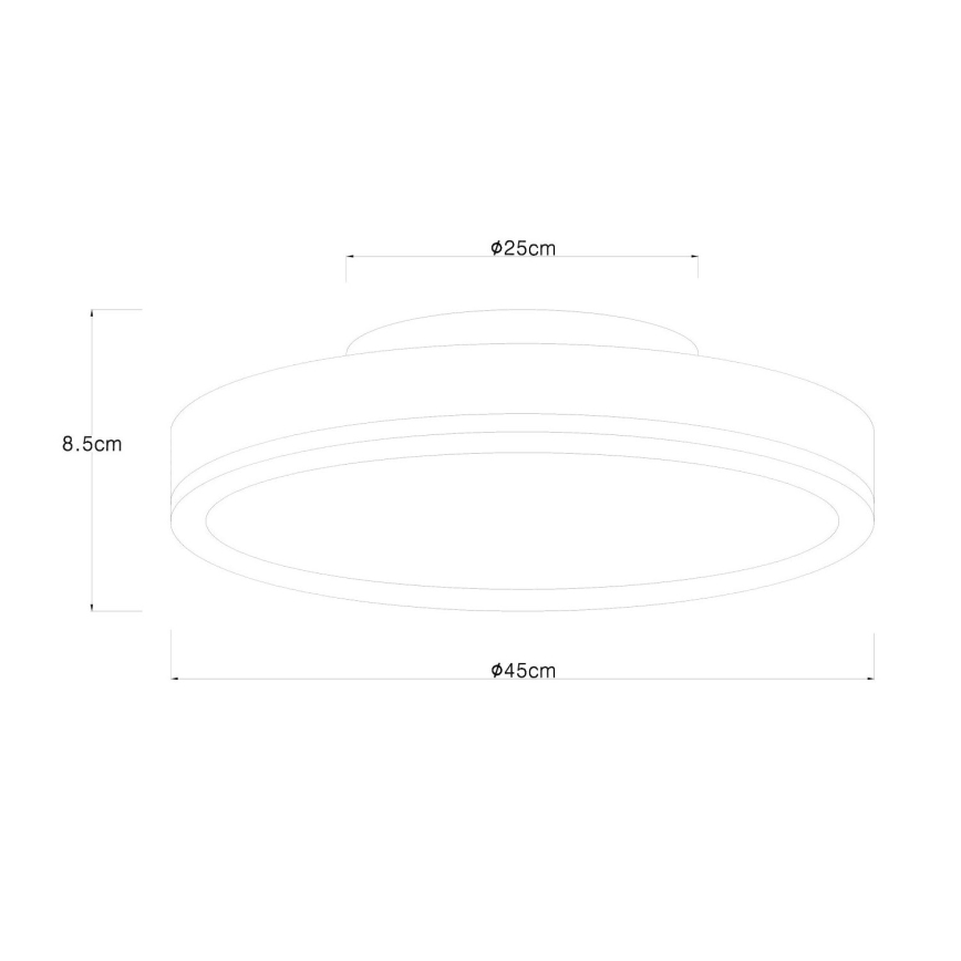 Globo - LED-Deckenleuchte LED/24W/230V d 45 cm braun