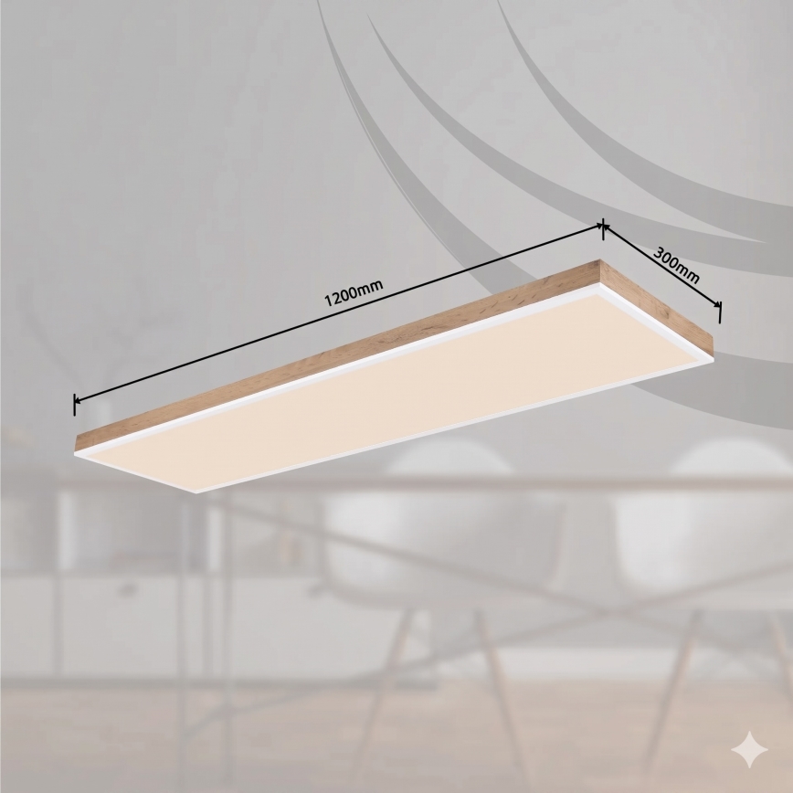 Globo - LED dimmbare Deckenleuchte LED/36W/230V 2700-6500K braun/weiß + Fernbedienung