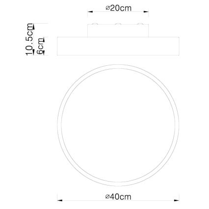 Globo - Dimmbare LED-Deckenleuchte LED/24W/230V 3000-6000K + Fernbedienung