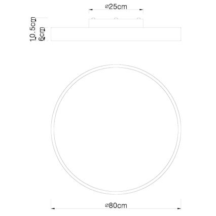 Globo 41745-60 - Dimmbare LED-Deckenleuchte RAINER LED/60W/230V + Fernbedienung