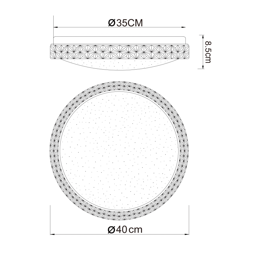 Globo - LED-Deckenleuchte LED/22W/230V 2700/4200/6500K d 40 cm