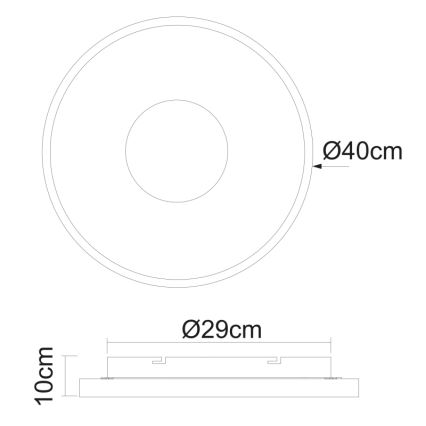 Globo - Dimmbare LED-Deckenleuchte LED/30W/230V + Fernbedienung