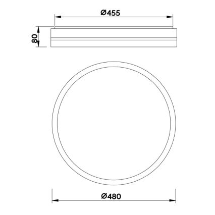 Globo - Dimmbare LED-Deckenleuchte LED/40W/230V 2700-6500K + Fernbedienung