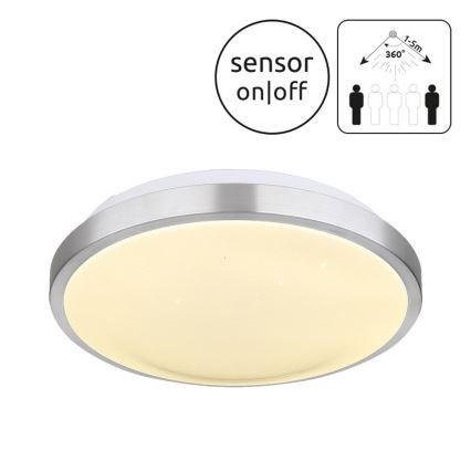 Globo - LED Bathroom ceiling light with a sensor LED/18W/230V IP44