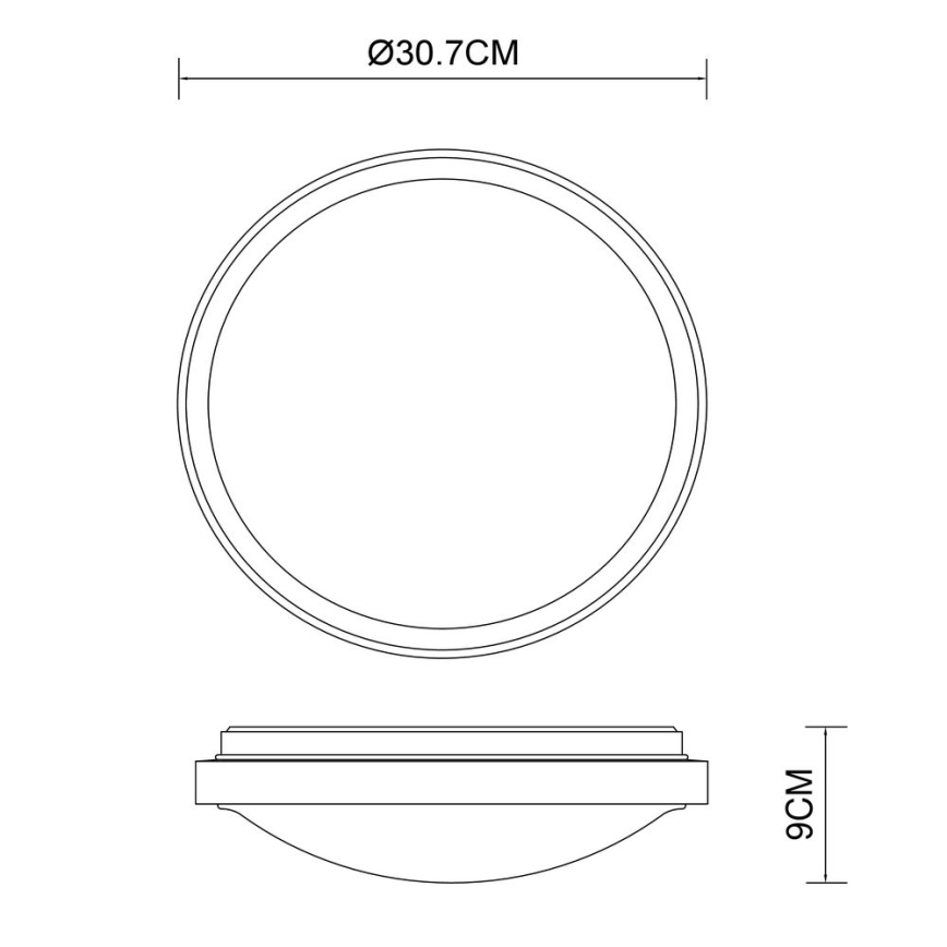 Globo - LED Deckenleuchte LED/12W/230V 307 mm 3000/4500/6000K