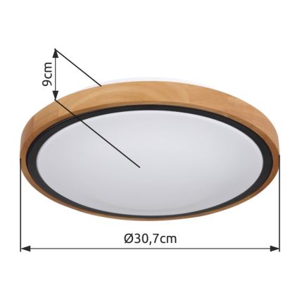 Globo - LED Deckenleuchte LED/12W/230V 307 mm 3000/4500/6000K