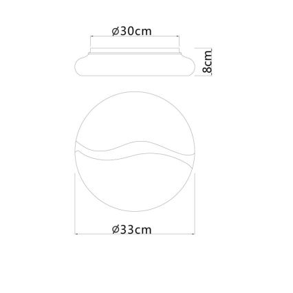 Globo - LED Deckenleuchte LED/24W/230V 3000/4200/6000K Ø 33 cm