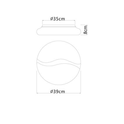 Globo - LED-Deckenleuchte LED/24W/230V 3000/4200/6000K d 39 cm
