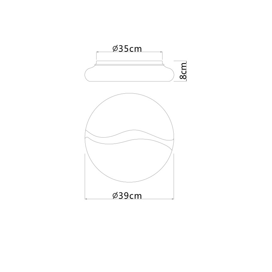 Globo - LED-Deckenleuchte LED/24W/230V 3000/4200/6000K d 39 cm