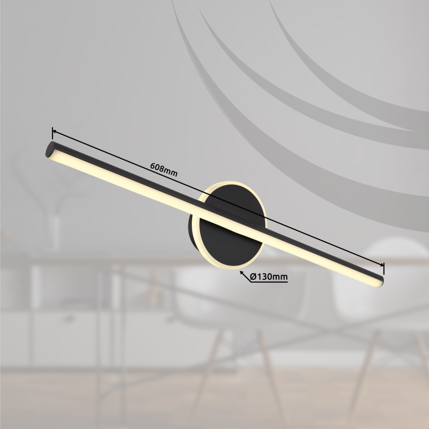 Globo - LED Badezimmerspiegelbeleuchtung LED/10W/230V 60,8 cm IP44 schwarz