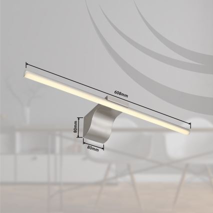 Globo - LED Badezimmerspiegelbeleuchtung LED/10W/230V 60,8 cm IP44 glänzender Chrom