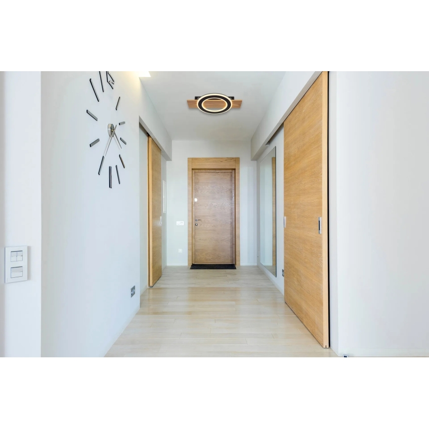 Globo - LED-Deckenleuchte LED/18W/230V braun