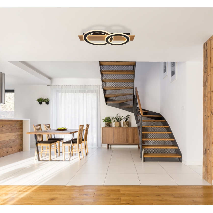 Globo - LED-Deckenleuchte LED/40W/230V braun