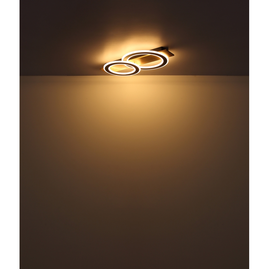 Globo - LED-Deckenleuchte LED/40W/230V braun