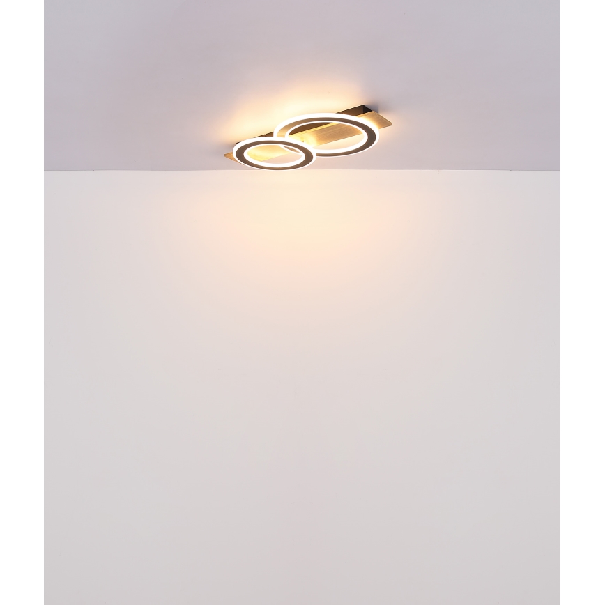 Globo - LED-Deckenleuchte LED/40W/230V braun