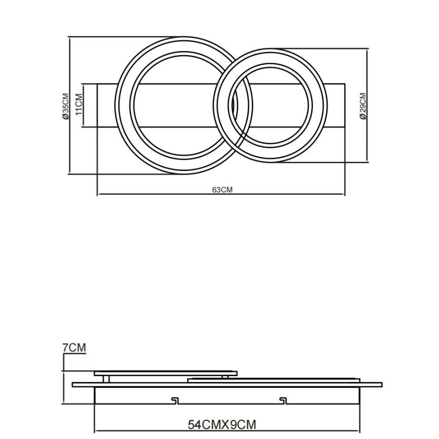 Globo - LED-Deckenleuchte LED/40W/230V braun
