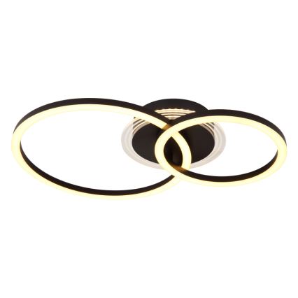 Globo - LED Deckenleuchte LED/30W/230V 2700/4500/6500K Ø 33x50 cm schwarz