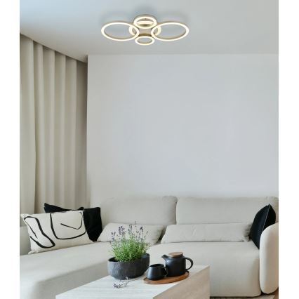 Globo - LED-Deckenleuchte LED/40W/230V 2700/4500/6500K Ø 35,5 x 53 cm Messing