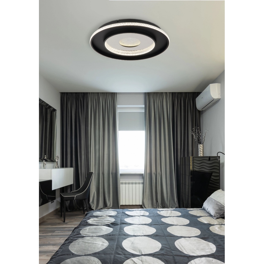 Globo - Dimmbare LED-Deckenleuchte LED/30W/230V 2700-6500K d 52,5 cm schwarz + Fernbedienung