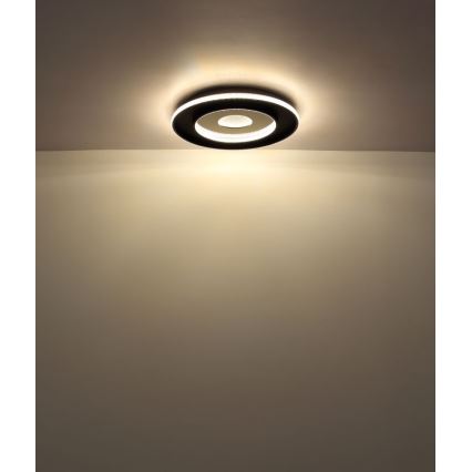 Globo - Dimmbare LED-Deckenleuchte LED/30W/230V 2700-6500K d 52,5 cm schwarz + Fernbedienung