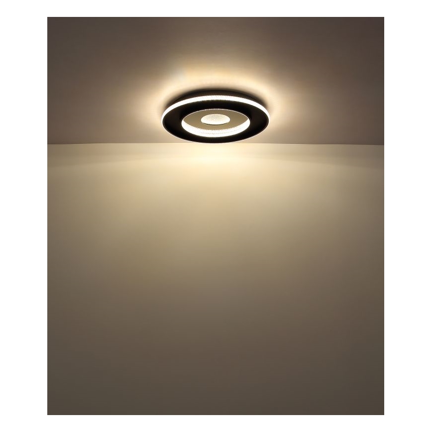 Globo - Dimmbare LED-Deckenleuchte LED/30W/230V 2700-6500K d 52,5 cm schwarz + Fernbedienung