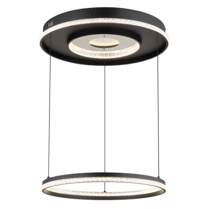 Globo - Dimmbarer LED-Kronleuchter an Aufhängung LED/54W/230V 2700-6500K d 60 cm schwarz + Fernbedienung