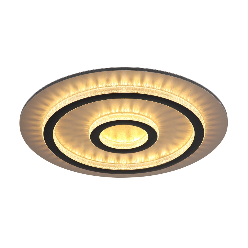 Globo - dimmbare LED-Deckenleuchte LED/40W/230V 3000-6500K Ø 45 cm schwarz + Fernbedienung