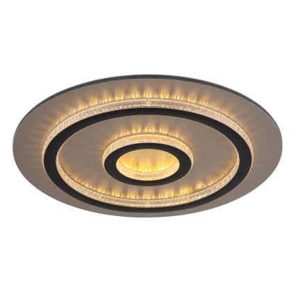 Globo - dimmbare LED-Deckenleuchte LED/40W/230V 3000-6500K Ø 45 cm schwarz + Fernbedienung
