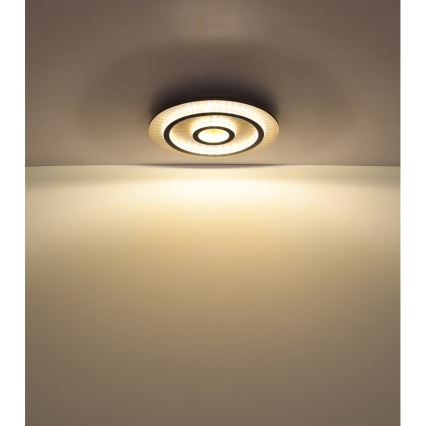 Globo - dimmbare LED-Deckenleuchte LED/40W/230V 3000-6500K Ø 45 cm schwarz + Fernbedienung