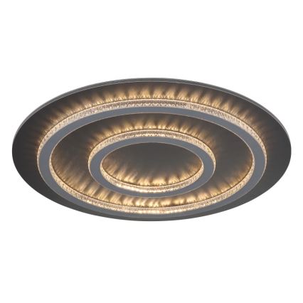 Globo - Dimmbare LED-Deckenleuchte LED/60W/230V 3000-6500K Ø 55 cm anthrazit + Fernbedienung