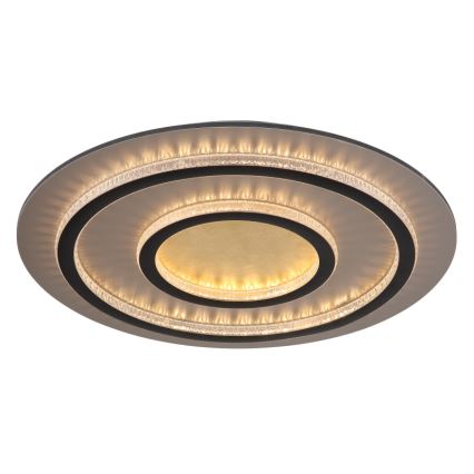 Globo - LED-dimmbare Deckenleuchte LED/60W/230V 3000–6500K Ø 55 cm schwarz + Fernbedienung