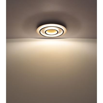 Globo - LED-dimmbare Deckenleuchte LED/60W/230V 3000–6500K Ø 55 cm schwarz + Fernbedienung