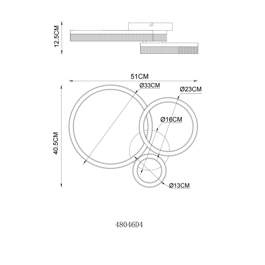 Globo - LED-Deckenleuchte LED/24W/230V 3000K 40,5x51 cm