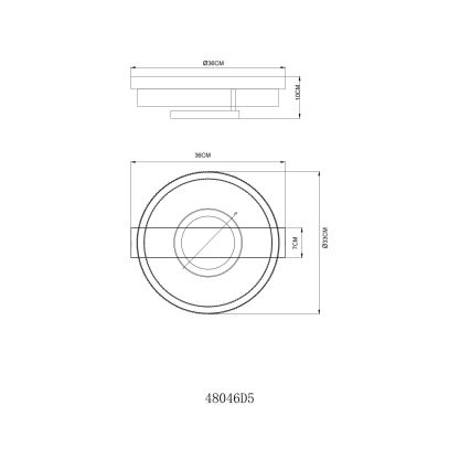 Globo - LED Deckenleuchte LED/18W/230V 3000K 33x36 cm