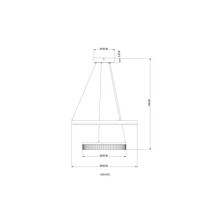 Globo - LED-Pendelleuchte an Kabel LED/30W/230V 3000K