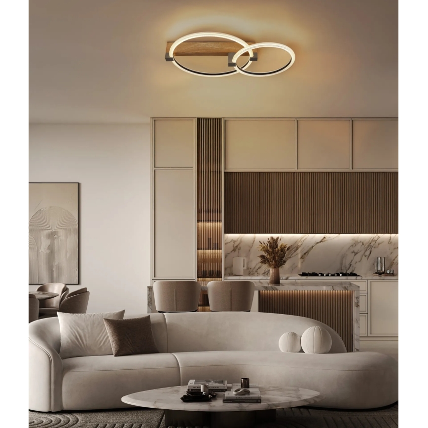 Globo - LED-Deckenleuchte LED/24W/230V 3000K 58x38 cm beige
