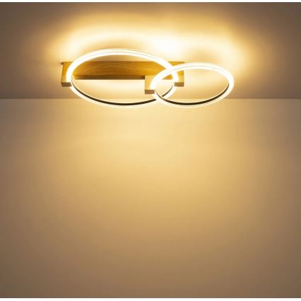 Globo - LED-Deckenleuchte LED/24W/230V 3000K 58x38 cm beige