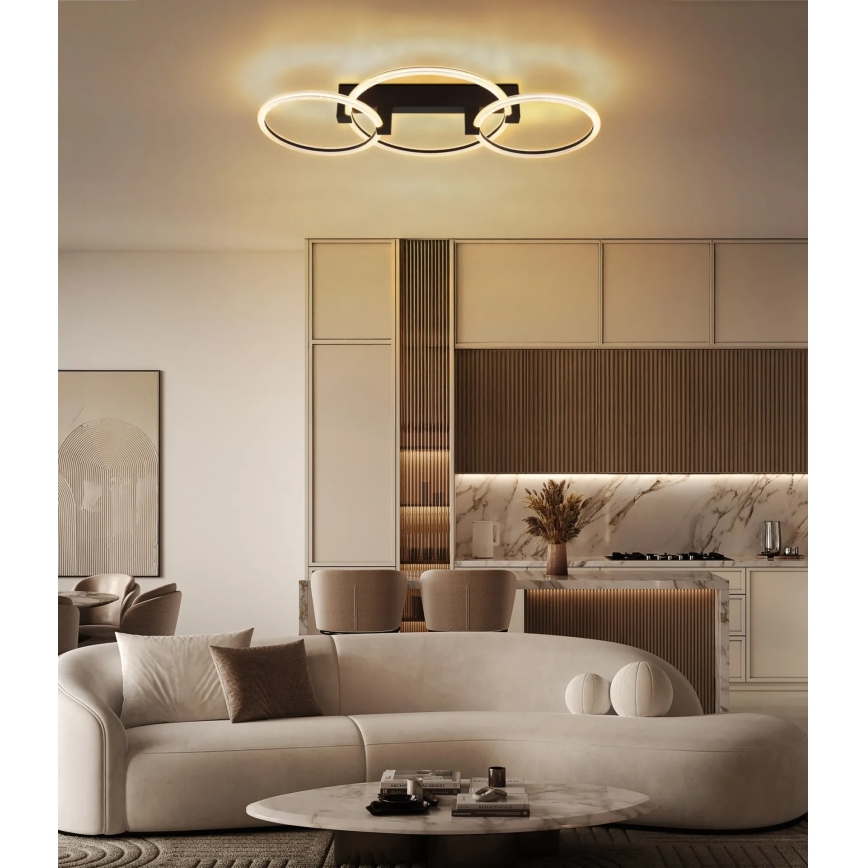 Globo - LED-Deckenleuchte LED/40W/230V 3000K 76,1x38 cm schwarz