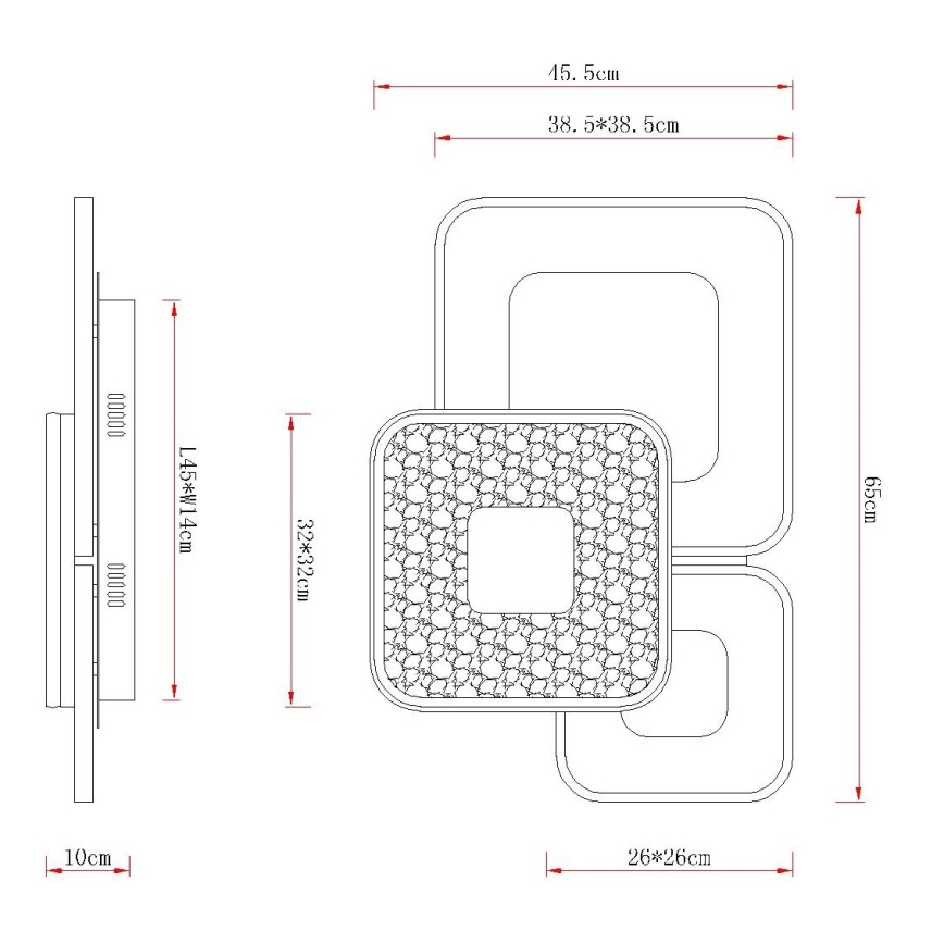 Globo - dimmbare LED-Deckenleuchte LED/55W/230V 2700-6000K 65x45,5 cm + Fernbedienung