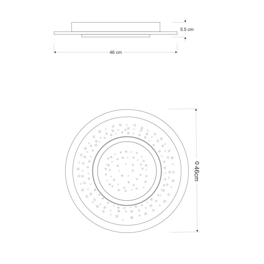 Globo - Dimmbare LED-Deckenleuchte LED/44W/230V 2700-6000K + FB