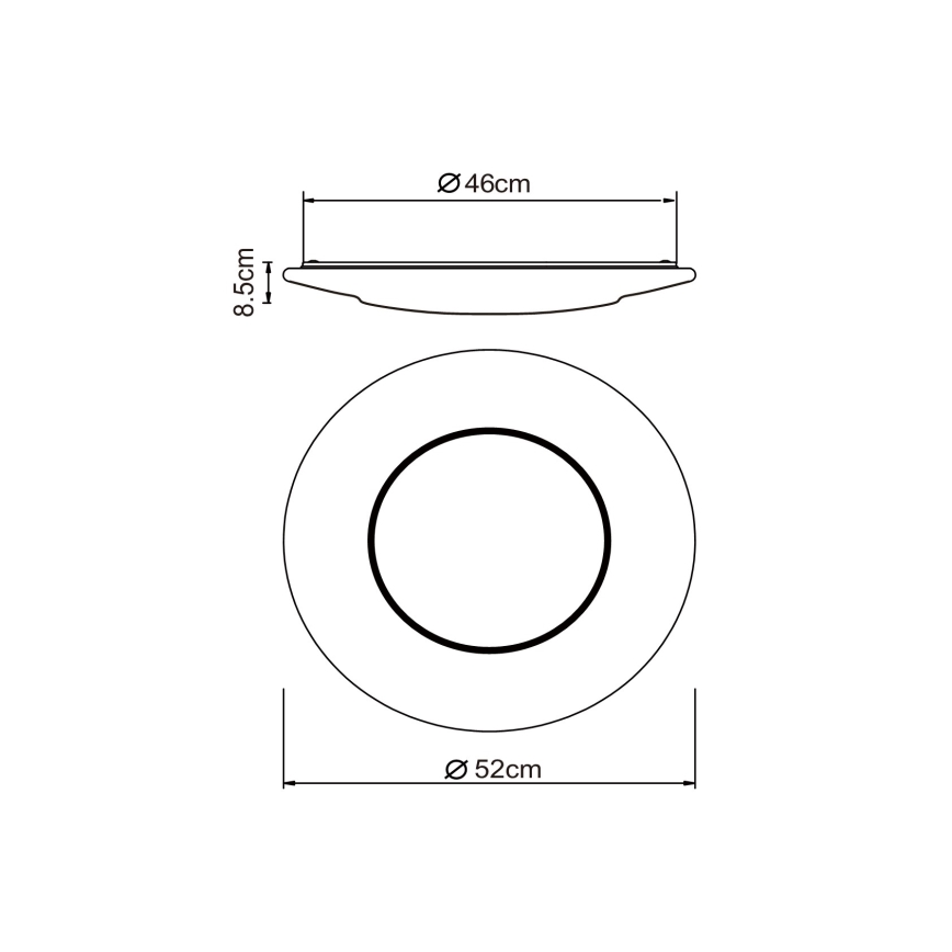 Globo - LED-Deckenleuchte LED/24W/230V 3000/4500/6500K